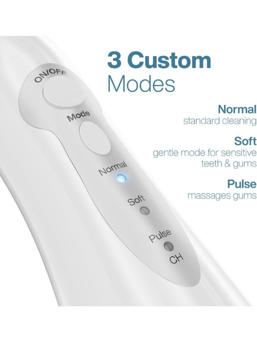 Cordless Rechargeable Water Flosser - Portable Waterproof Oral Irrigator with 5 - Picture 7 of 8